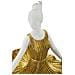 Lampada Da Tavolo Ballerina In Resina Bianca E Oro Glamour Ø30x90,5 Cm - Foto miniatura 5