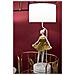 Lampada Da Tavolo Ballerina In Resina Bianca E Oro Glamour Ø30x90,5 Cm - Foto miniatura 6