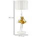 Lampada Da Tavolo Ballerina In Resina Bianca E Oro Glamour Ø30x90,5 Cm - Foto miniatura 7