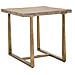 Tavolo Ankara Quadrato In Mdf E Ferro Naturale E Oro 80x80x76 Cm - Foto miniatura 1