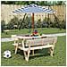 Tavolo da Picnic per 4 Bambini con Ombrellone Legno di Abete - Foto miniatura 2