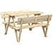 Tavolo da Picnic per 4 Bambini con Ombrellone Legno di Abete - Foto miniatura 8