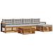 Set di divani da esterno 6 pcs Grigio Naturale e Chiaro - Foto miniatura 1