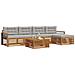 Set di divani da esterno 6 pcs Grigio Naturale e Chiaro - Foto miniatura 3