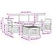 Set divani 5 pcs Naturale e Beige Legno di Acacia Massello - Foto miniatura 7