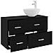 Set di mobili per il bagno 2 pcs Rovere Nero - Foto miniatura 3