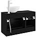 Set di mobili per il bagno 2 pcs Rovere Nero - Foto miniatura 4