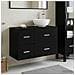 Set di mobili per il bagno 2 pcs Rovere Nero - Foto miniatura 5
