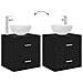 Set di mobili per il bagno 2 pcs Rovere Nero - Foto miniatura 6