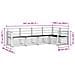 Set di divani da esterno 5 pcs Bianco 247 x 128,5 x 73 cm - Foto miniatura 7