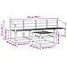 Set di divani da esterno 5 pcs Bianco 59 x 59 x 37 cm - Foto miniatura 7