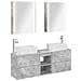 Set di mobili per il bagno 5 pcs Grigio Cemento - Foto miniatura 1