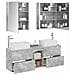 Set di mobili per il bagno 5 pcs Grigio Cemento - Foto miniatura 3
