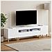 Mobile TV LED a 5 pezzi Bianco Lucido Legno ingegnerizzato - Foto miniatura 3