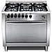 Cucina Elettrica CG96GV / C Fuochi a Gas Forno Gas Ventilato Dimensione 90 x 60 cm Colore Inox - Foto miniatura 3