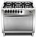 Cucina Elettrica CG96GV / C Fuochi a Gas Forno Gas Ventilato Dimensione 90 x 60 cm Colore Inox - Foto miniatura 1