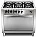 Cucina Elettrica CG96GV / C Fuochi a Gas Forno Gas Ventilato Dimensione 90 x 60 cm Colore Inox - Foto miniatura 5