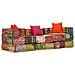 Divano Letto Modulare A 3 Posti In Tessuto Patchwork - Foto miniatura 1