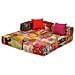 Divano Letto Modulare A 3 Posti In Tessuto Patchwork - Foto miniatura 9