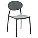 Set Di 4 Sedie Di Design Minimale In Polipropilene Grigio Con Schienale Ovale - Foto miniatura 1