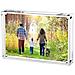 Acrilico Photo Frame 9 X 13 Cm (35 X 5 Pollici) Double Sided Cornice Con Magnetico Clear Senza Telaio Desktop Photo Block - Foto miniatura 1