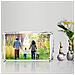 Acrilico Photo Frame 9 X 13 Cm (35 X 5 Pollici) Double Sided Cornice Con Magnetico Clear Senza Telaio Desktop Photo Block - Foto miniatura 4