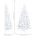 Set Albero Natale Artificiale a Metà LED e Palline Bianco 210cm - Foto miniatura 8