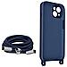 Cover Semirigida Per Iphone 13 Mini Cordino Nylon Intrecciato 80 Cm Blu - Foto miniatura 2