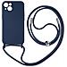 Cover Semirigida Per Iphone 13 Mini Cordino Nylon Intrecciato 80 Cm Blu - Foto miniatura 1