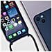 Cover Semirigida Per Iphone 13 Mini Cordino Nylon Intrecciato 80 Cm Blu - Foto miniatura 3