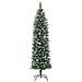 Albero Di Natale Artificiale Sottile Con Base 180 Cm Pvc - Foto miniatura 6