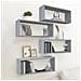 Mensole Cubo Muro 4 Pz Grigio Sonoma 60x15x23 Legno Multistrato - Foto miniatura 1