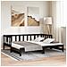Dormeuse Estraibile Nera 2x (90x190) Cm Legno Massello Di Pino - Foto miniatura 2