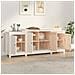 Credenza Bianca 164x37x68 cm in Legno Massello di Pino - Foto miniatura 3
