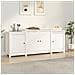 Credenza Bianca 164x37x68 cm in Legno Massello di Pino - Foto miniatura 1