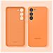 Cover Galaxy S23 Plus Soft-touch Originale Silicone Case Orange - Foto miniatura 3