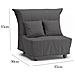 Divano Letto Alma, Divano Singolo, 100% Made In Italy, Poltrona Soggiorno Con Apertura A Carrello, In Tessuto Imbottito, Con Cuscini Inclusi, Cm 85x90h85, Colore Grigio - Foto miniatura 4