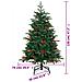 Albero Natale Artificiale Incernierato Con Pigne E Bacche 120cm - Foto miniatura 9