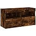 Mobile Tv A Parete Con Luci Led Rovere Fumo 80x30x40 Cm - Foto miniatura 3
