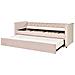 Letto Velluto Rosa 80 X 200 Cm Libourne - Foto miniatura 6
