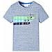 Maglietta Da Bambino A Maniche Corte Blu Mélange 104 - Foto miniatura 1