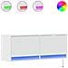Mobile Tv A Parete Con Luci Led Bianco 100x31x35 Cm - Foto miniatura 2