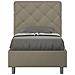 Letto Contenitore Imbottito 80x190 Similpelle Cappuccino Priya - Foto miniatura 1