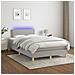 Letto a Molle Materasso e LED Grigio Chiaro 120x190 cm Tessuto - Foto miniatura 8