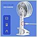 Ventilatore Portatile Da 5w, Con Batteria Ricaricabile, Rotazione Di 360° E Clip Di Presa. - Foto miniatura 5