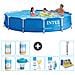Piscina Fuori Terra - In Giro - 366x76 Cm - Blu - Include Accessori Coordinati - Foto miniatura 1