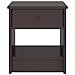 Lusso Casadino -  Comodino Marrone Scuro 35x30x40 Cm In Legno Massello Di Pino - Foto miniatura 1