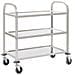 Carrello Da Cucina A 3 Livelli 95x45x83,5 Cm In Acciaio Inox - Foto miniatura 2