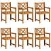 Sedie da giardino  6 pcs 56x55.5x90 cm Legno massello di acacia, Sedie da giardino  2 pcs 56x56x90 cm Legno massello di acacia - Foto miniatura 1