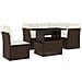 Set Divano da Giardino 6 pz con Cuscini Marrone in Polyrattan - Foto miniatura 1